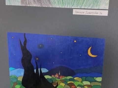 Ученици от ПХГ „Дамян Дамянов“ с вдъхновяваща изложба по Ван Гог